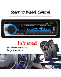 Radio estéreo Digital para coche, reproductor MP3, 1 din, Bluetooth, 60w x 4, FM, Audio, música, USB/SD, entrada auxiliar en el 