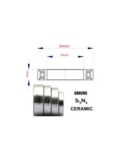 Rodamiento de cerámica para bicicleta de montaña y carretera, piezas de reparación de caucho sellado, 6000, 6802RS, 6803RS, 6902