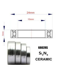 Rodamiento de cerámica para bicicleta de montaña y carretera, piezas de reparación de caucho sellado, 6000, 6802RS, 6803RS, 6902