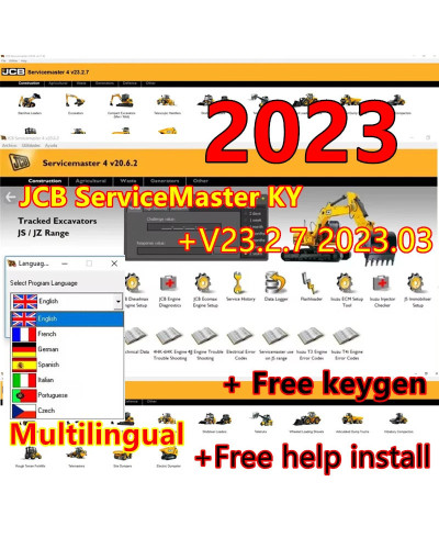 Newest JCB ServiceMaster 4 23.2.7 03/2023 Diagnostic Software+JCB keyg