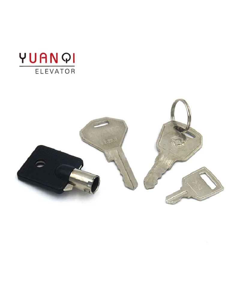 Yuanqi-piezas de repuesto para elevador, cerradura de escalera, llave de elevador, llave triangular, 85-A, 224, 00198