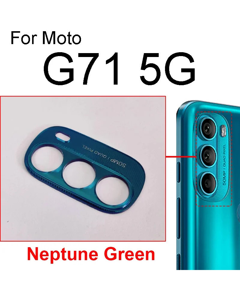 Cristal de lente de cámara trasera para Moto G71, 5G, XT2169-2, con pegatina adhesiva, piezas de repuesto