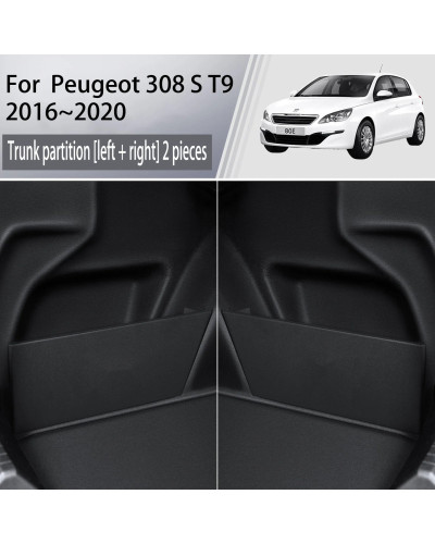 Para Peugeot 308 S T9 2016 ~ 2020 2017 2018 MK2 partición de almacenam