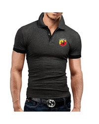 Polos transpirables de verano para hombre, camisetas informales de manga corta, camisetas con logotipo de Abarth Scorpion, ropa 