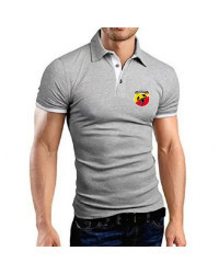 Polos transpirables de verano para hombre, camisetas informales de manga corta, camisetas con logotipo de Abarth Scorpion, ropa 