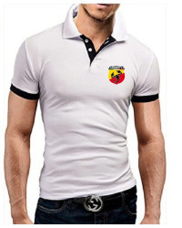 Polos transpirables de verano para hombre, camisetas informales de manga corta, camisetas con logotipo de Abarth Scorpion, ropa 