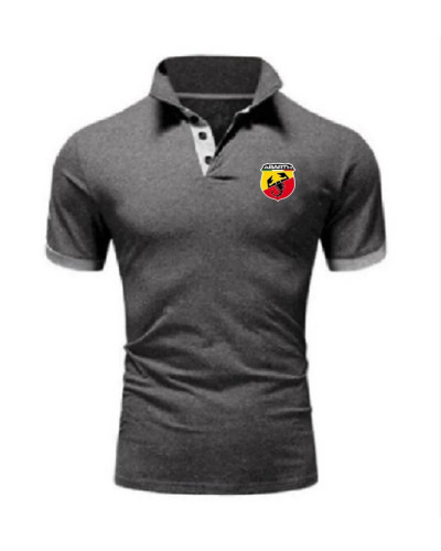 Polos transpirables de verano para hombre, camisetas informales de manga corta, camisetas con logotipo de Abarth Scorpion, ropa 