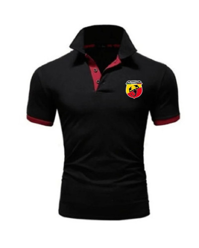 Polos transpirables de verano para hombre, camisetas informales de manga corta, camisetas con logotipo de Abarth Scorpion, ropa 