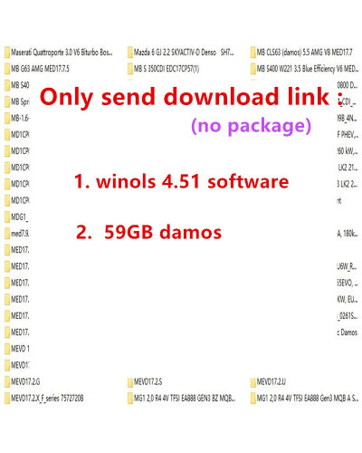 2023 hot sell winols 4.51 software + 59GB damos BIG Package WINOLS DAM