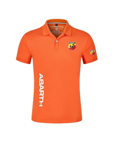 ABARTH-Polo informal de manga corta para hombre, camiseta de Color sólido, Camiseta clásica para exteriores, verano, 2024