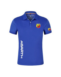 ABARTH-Polo informal de manga corta para hombre, camiseta de Color sólido, Camiseta clásica para exteriores, verano, 2024