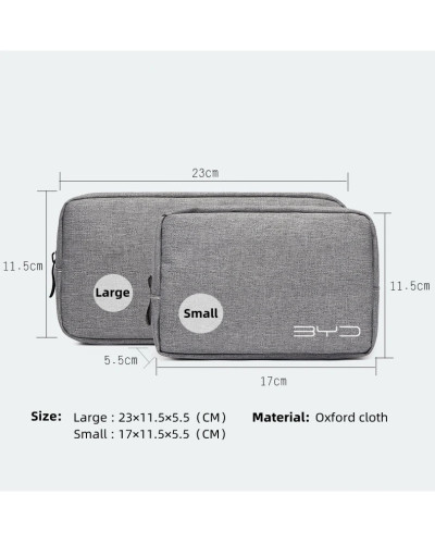 Cargador de línea de datos USB portátil para coche, bolsa de almacenam