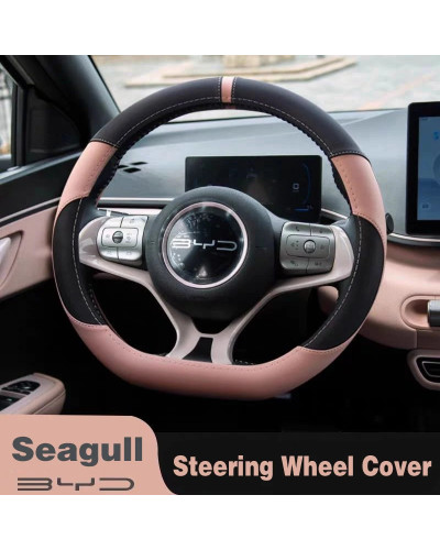 Funda para volante de cuero PU para BYD Seagull 2022, 2023, 2024, tran