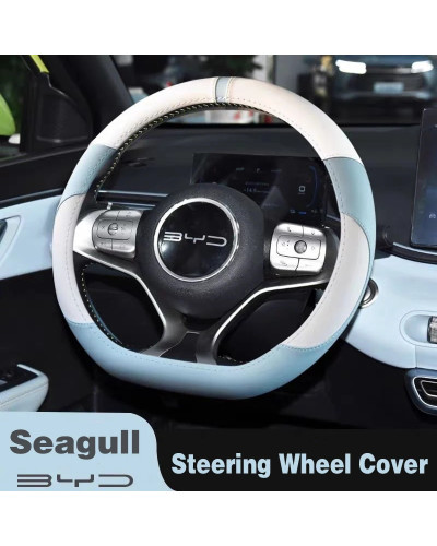 Funda para volante de cuero PU para BYD Seagull 2022, 2023, 2024, tran