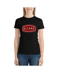 Logotipo de coche clásico para mujer, camiseta de Allard, ropa de verano divertida, ropa linda, vestido blanco, camiseta sexy