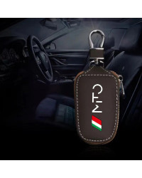 Funda protectora de cuero para llave de coche, llavero para Alfa Romeo 156, 159, Mito, Giulia, Stelvio, Giulietta