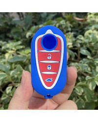 Funda de silicona con 3 botones para llave de coche, Carcasa protectora para llavero remoto, para Alfa Romeo Mito Giulietta GTO 