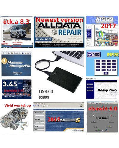 Newest Alldata Car Repair Software Alldata 10.53 Mitchel autodata 3.45