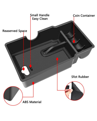 Caja de almacenamiento para reposabrazos, organizador de asa para Jeep