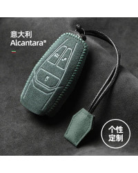 Bolsa de llaves para Aston Martin DB11 Vantage DBX, funda de llave, anillo de cubierta, accesorios de Alcantara