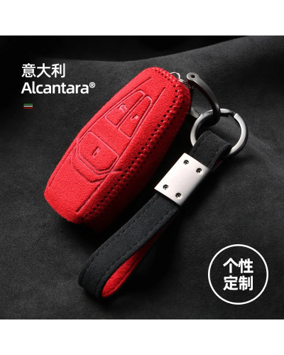 Funda de llavero Alcantara para Aston Martin DB11 Vantage DBX, accesorios para coche