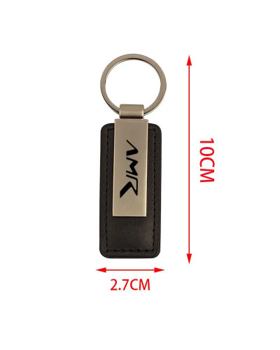 LLavero de cuero y metal para coche, accesorio para Aston Martin, DBX, DBS, V12, DB11, DB9, Rapide, AMR, nuevo