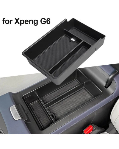 Caja de almacenamiento de reposabrazos para Xpeng G6, consola central 