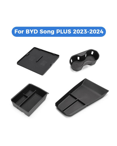 Para BYD Song Plus 2023 2024 2025 caja de almacenamiento con reposabra