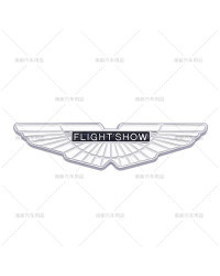 Calcomanías adhesivas cromadas 3D para coche, insignia de emblema de ala de espectáculo de vuelo de metal para Aston, Martin, AU