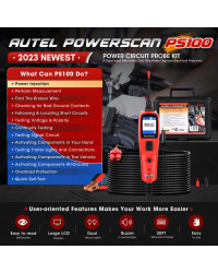 Autel-Testeur de circuit automobile PS100, sonde de puissance PowerScan, kit de test de système électrique, tension AC DC, outil