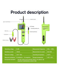 Testeur de circuit automobile, sonde de puissance, système électrique, A + TopDiag P200 Pro, 9-48V