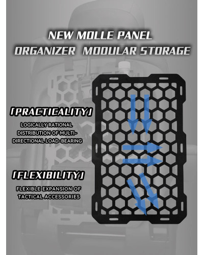 Panel Molle para almacenamiento Modular de coche, organizador táctico 