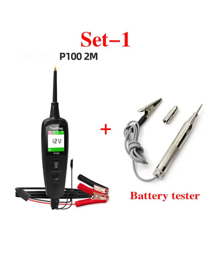 P100 Scanner de puissance de voiture et de camion, testeur de circuit électrique, sonde, testeur de batterie de voiture, outil a