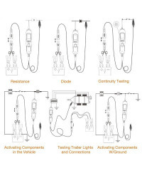 KZYEE-Kit de sonde de circuit de voiture, testeur de circuit électrique automatique, injection de carburant, outils de numérisat