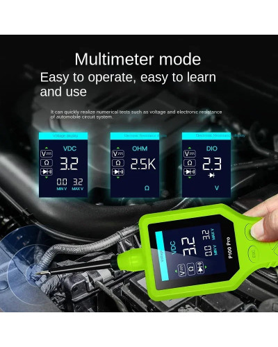 JDiag-Analyseur de circuit de voiture à sonde de puissance P100 Pro, outil de système électrique automobile, testeur d'injecteur