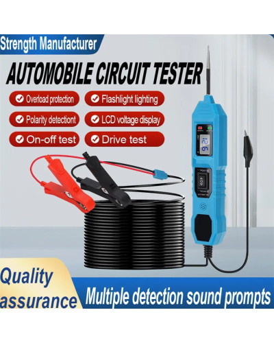 Testeur de circuit électrique automobile avec affichage de tension, kit de sonde de circuit d'alimentation de voiture, lumière L