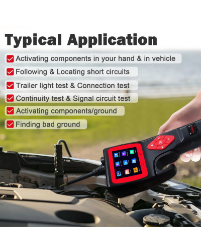 TopDiag Jdiag-Testeur d'analyseur de circuit de voiture, test numérique, détecteur de système électrique, sonde de puissance, sa