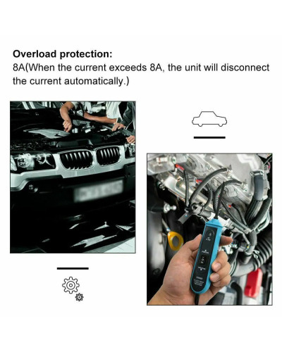 Testeur de circuit électrique de voiture portable, sonde de puissance multifonctionnelle, outils automobiles, testeur de système