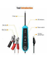 Testeur de circuit électrique de voiture portable, sonde de puissance multifonctionnelle, outils automobiles, testeur de système