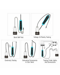 Testeur de circuit électrique de voiture portable, sonde de puissance multifonctionnelle, outils automobiles, testeur de système