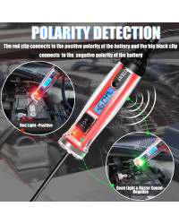 AWBLIN-Testeur de sonde de circuit d'alimentation, lampe de test automobile numérique LCD avec affichage et éclairage de tension