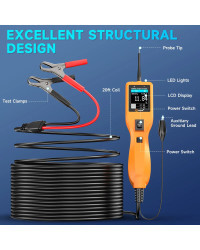 KZYEE-Kit de sonde de circuit d'alimentation de voiture, testeur de circuit électrique automobile, injection de carburant, circu