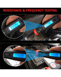 AWBLIN-Testeur de sonde de circuit d'alimentation, lumière de test automobile numérique LCD avec voltmètre, citations de tension