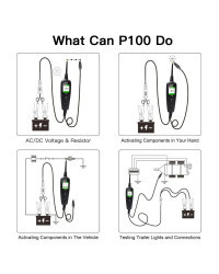 TopDiag P100 probador de circuito eléctrico de coche, Kit de sonda de escaneo de potencia automotriz, herramienta de diagnóstico