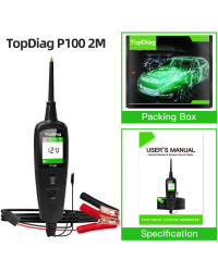 Topdiag-probador de circuito eléctrico automotriz P200, herramienta de diagnóstico de vehículos, 9V-30V, inyector de relé de bat