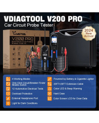 VDIAGTOOL-probador de sonda de circuito de potencia automotriz V200 Pro, buscador de interruptores, herramientas de 12/24 V, bus