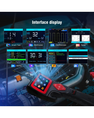 Topdiag-probador de circuito eléctrico automotriz P200, 12V, 24V, SONDA DE POTENCIA DE GANCHO inteligente, sistema eléctrico de 