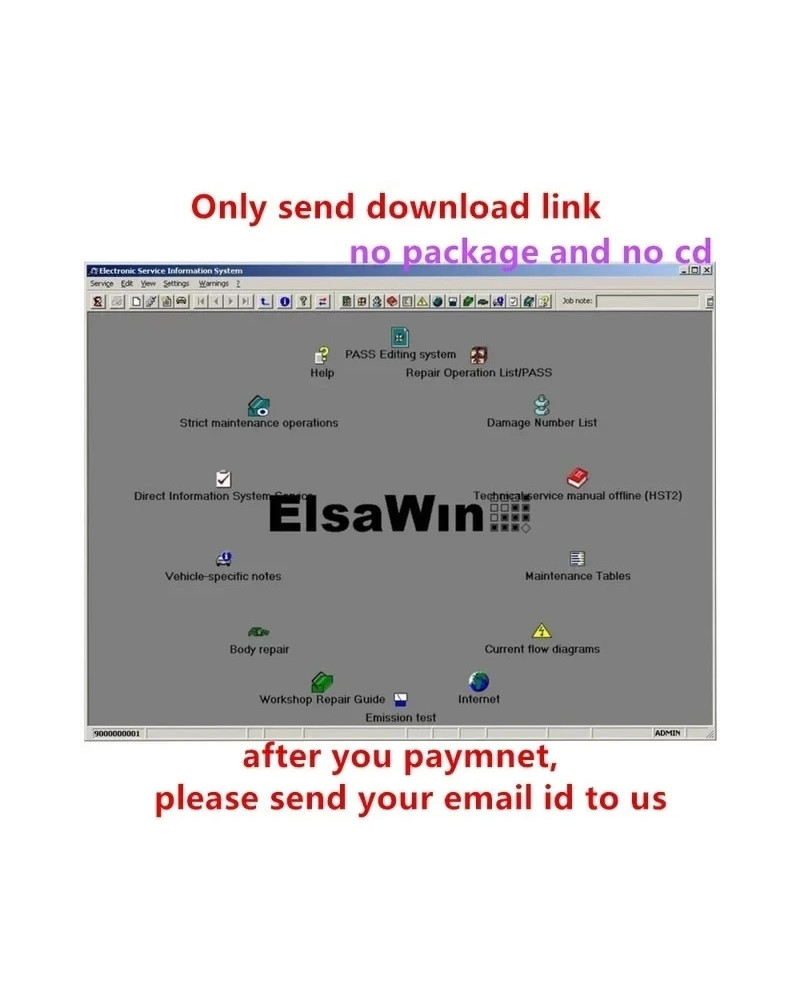 Software de reparación de automóviles ElsaWin 2024, software de instalación de vídeo para Audi Elsa Win 6,0, última versión, gra