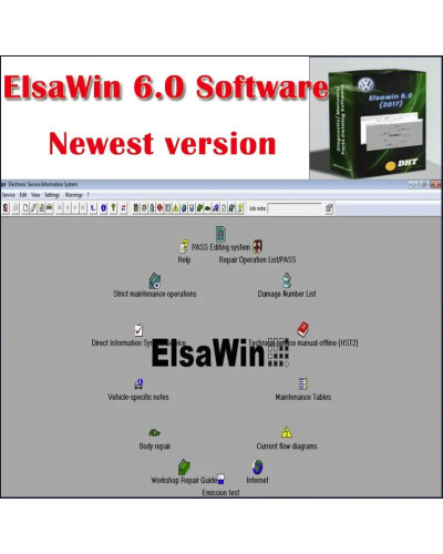 Software de reparación de automóviles ElsaWin 2024, software de instalación de vídeo para Audi Elsa Win 6,0, última versión, gra