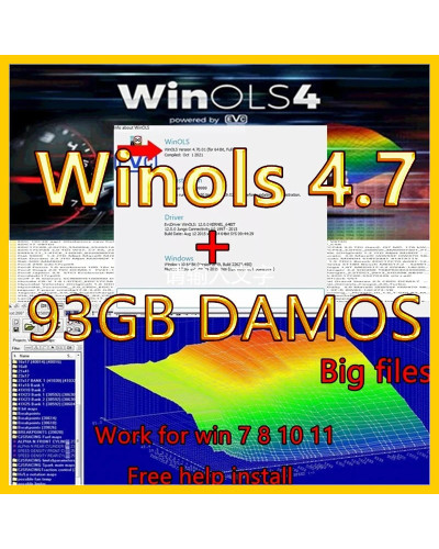 Newest Winols 4.70 Software + 93GB WINOLS DAMOS Big Archive Damos Mapp